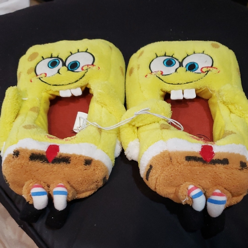 Nickelodeon Yellow SpongeBob Character Slippers